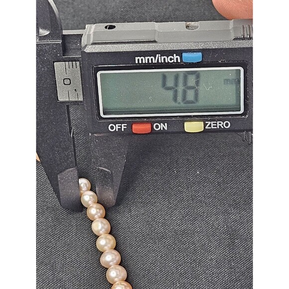 Vtg 5mm 14K Gold Clasp Pink Pearl 18" Necklace W/ Cultured Pearl Earrings - Picture 13 of 13